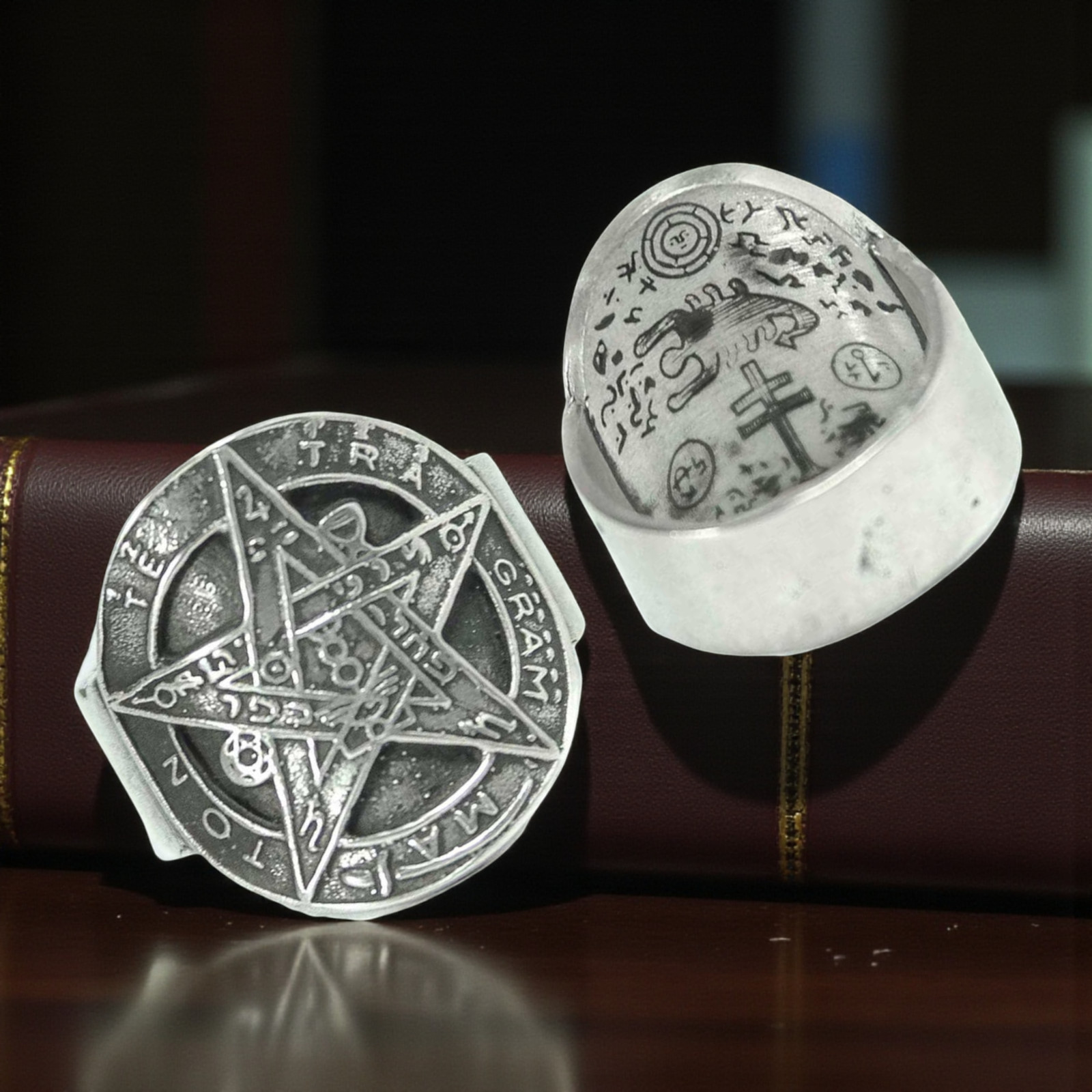 925 Sterling Silver Tetragrammaton Ring St Cyprian Exterminator Seal .42 oz Gift 925 Sterling Silver Tetragrammaton Ring St Cyprian Exterminator Seal .42 oz Gift