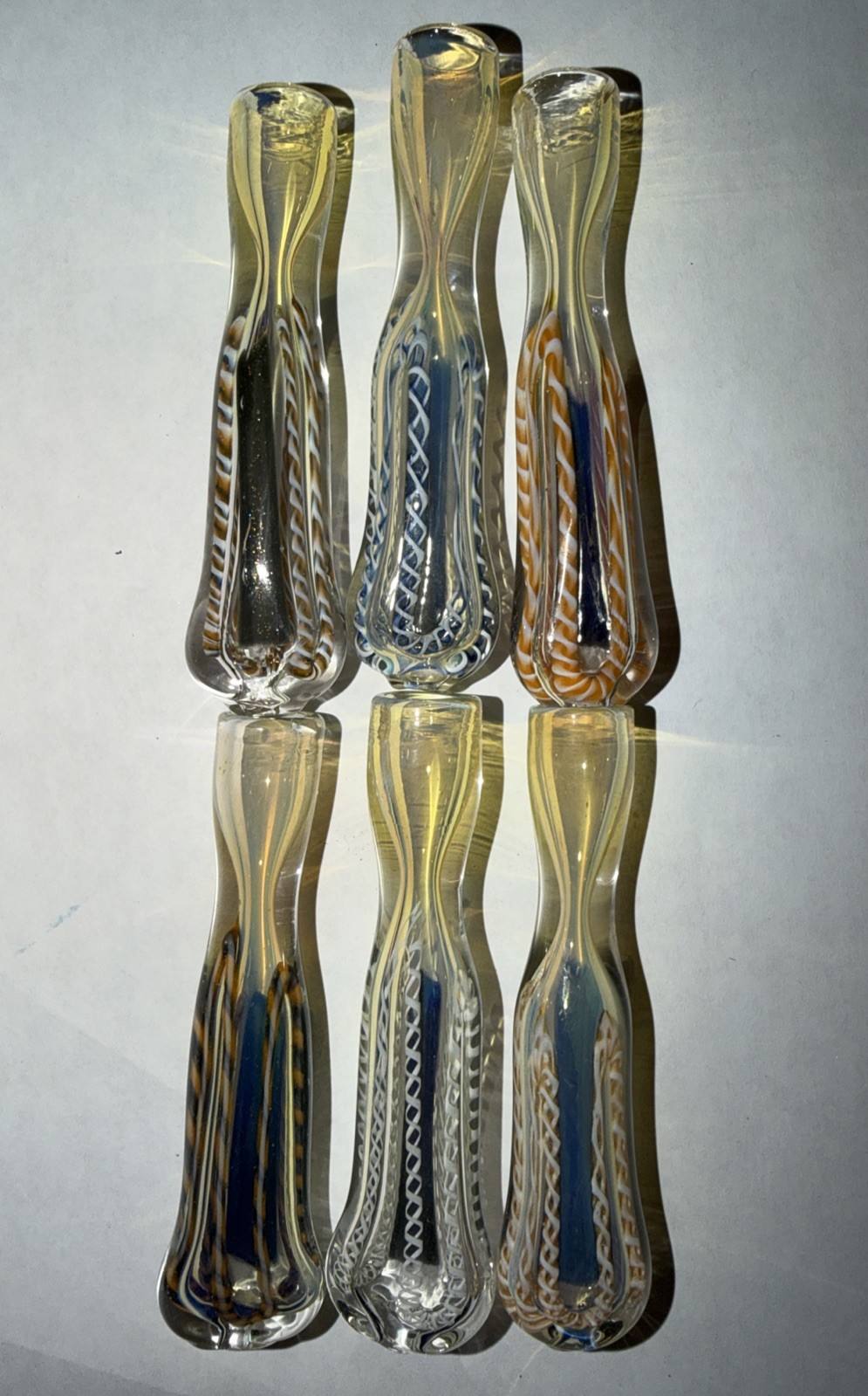 6ct DICRO GOLD FUMED FLAT MOUTH TOBACCO SMOKING PIPE CHILLUM ONE HITTER 3.4” 6ct DICRO GOLD FUMED FLAT MOUTH TOBACCO SMOKING PIPE CHILLUM ONE HITTER 3.4”