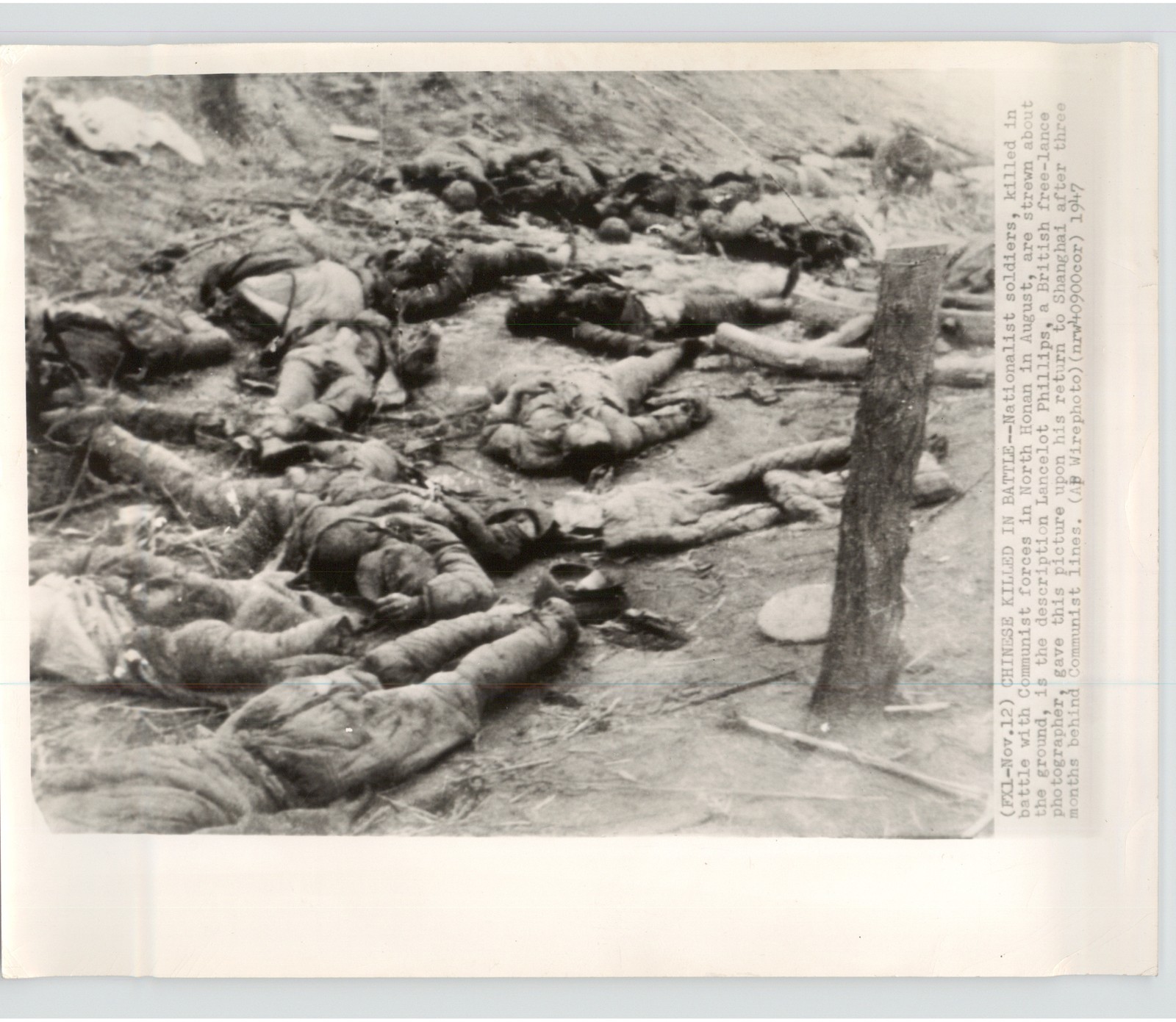 CHINESE CIVIL WAR Nationalist Soldiers Killed in NORTH HONAN 1947 Press Photo CHINESE CIVIL WAR Nationalist Soldiers Killed in NORTH HONAN 1947 Press Photo