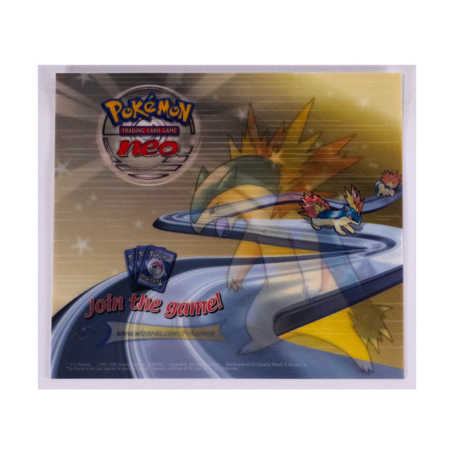 WotC Pokemon Promo Items Pokemon Neo Join the Game Lenticular Sign NM WotC Pokemon Promo Items Pokemon Neo Join the Game Lenticular Sign NM