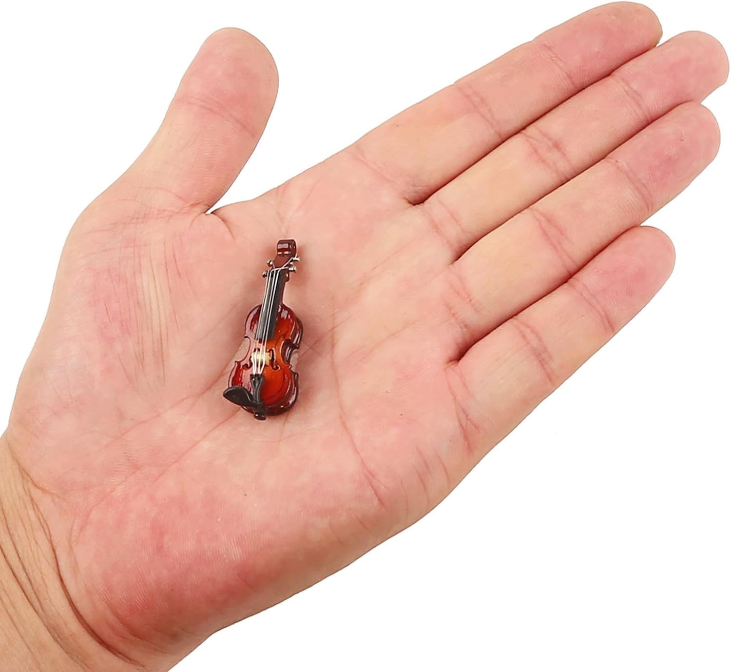 Dselvgvu Wooden Miniature Violin with Bow and Case 1/12 Scale Dollhouse Acces... Dselvgvu Wooden Miniature Violin with Bow and Case 1/12 Scale Dollhouse Acces...