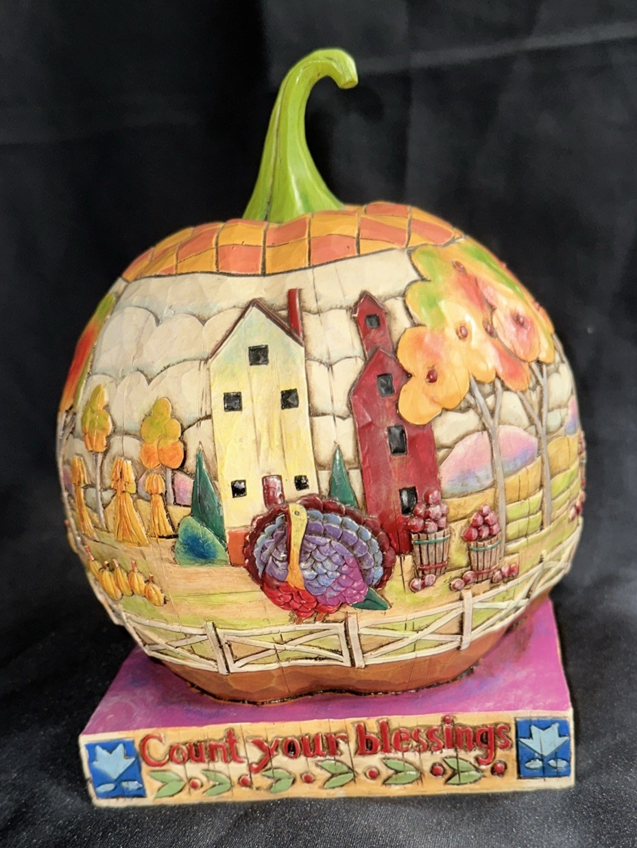 Jim Shore Heartwood Creek Count Your Blessings Pumpkin Figurine Thanksgiving Gal Jim Shore Heartwood Creek Count Your Blessings Pumpkin Figurine Thanksgiving Gal