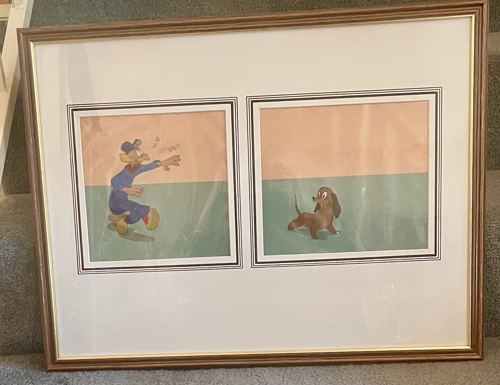 Original 1946 Disney Production “Pluto’s In Dutch” Animation Cels ** 2 Cels