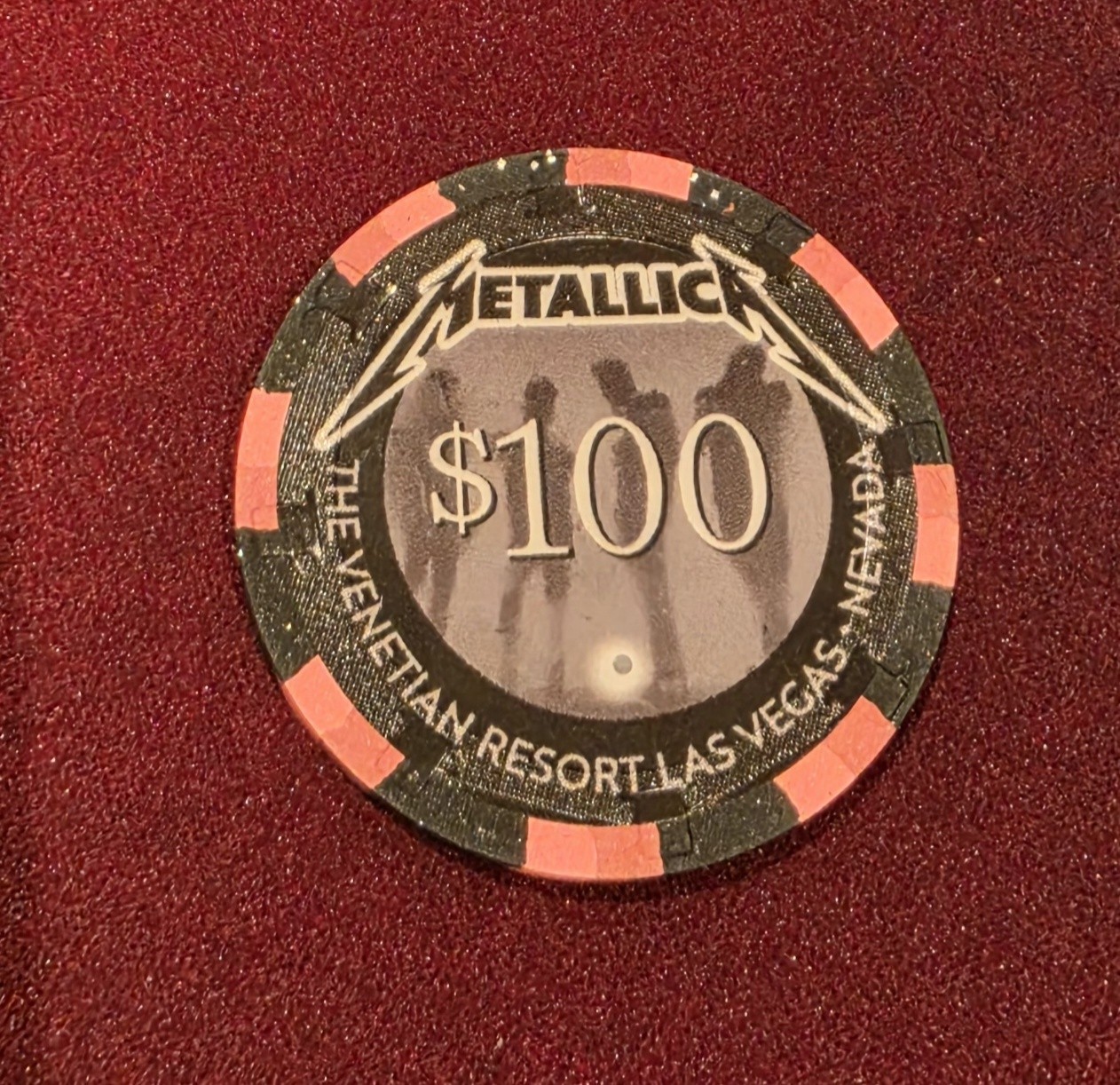 METALLICA BAND VENETIAN $100 CASINO CHIP NEW REAL RARE AUTHENTIC SPHERE CONCERT