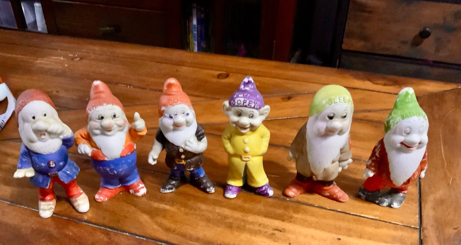 Vintage 1938 Disney Snow White The Seven Dwarfs Bisque Figurines Disneyana Vintage 1938 Disney Snow White The Seven Dwarfs Bisque Figurines Disneyana