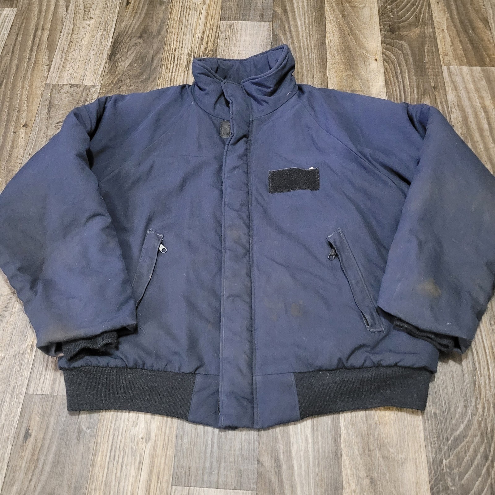 Military Jacket Mens XL Regular Blue Cold Weather Shipboard Fire Resistant FR Military Jacket Mens XL Regular Blue Cold Weather Shipboard Fire Resistant FR