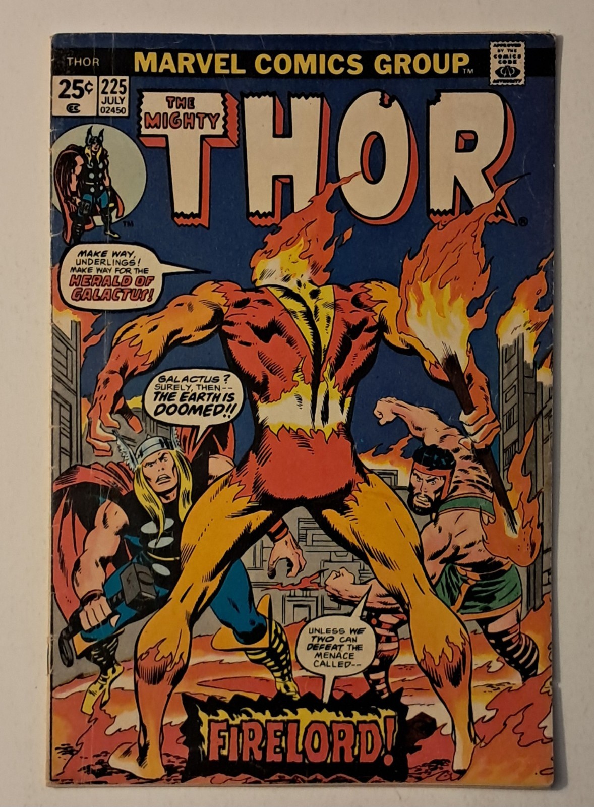 Thor #225 (1st app of Firelord Herald of Galactus) 1974