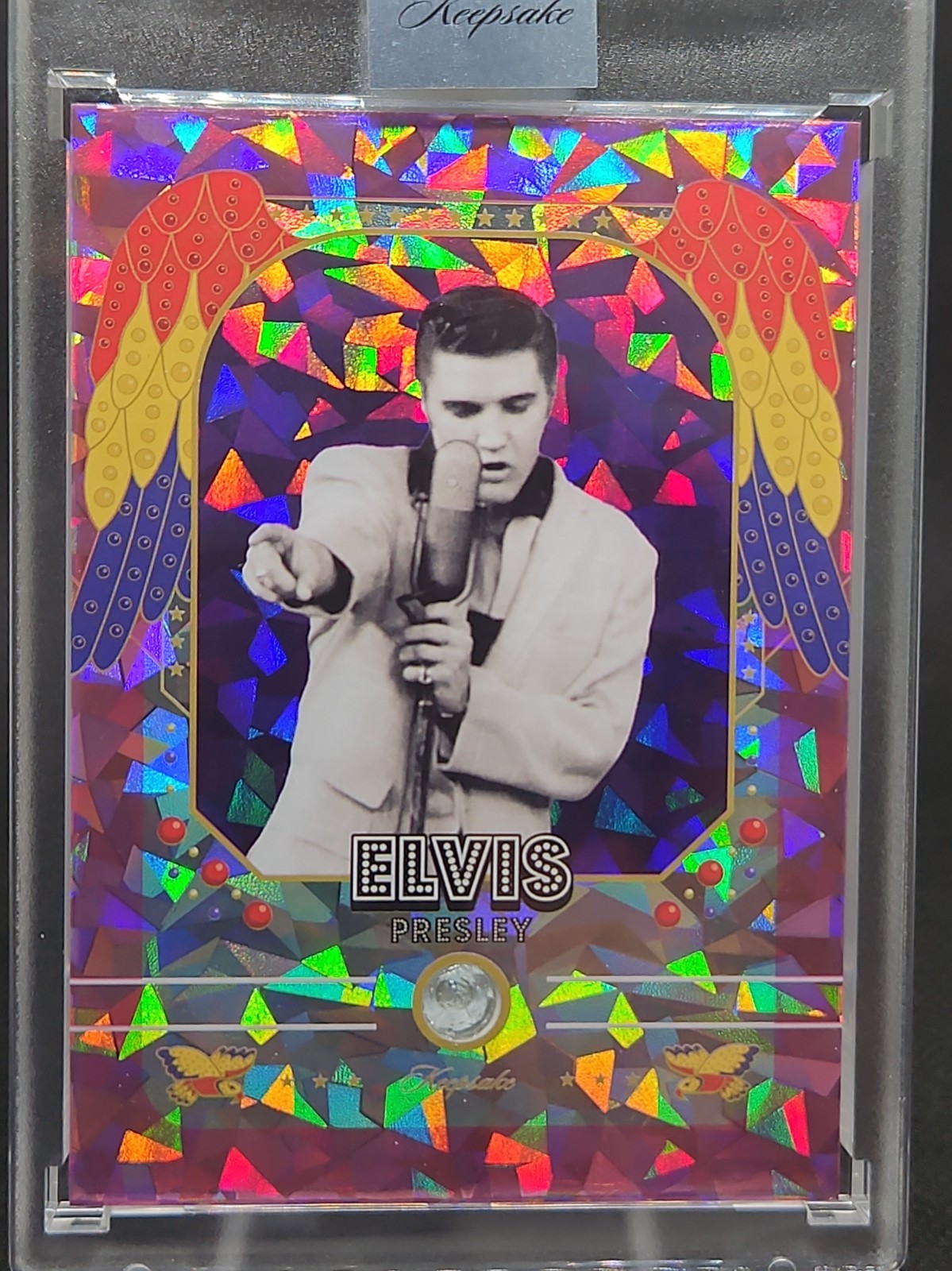 2026 Keepsake Edition Elvis Presley Gemstone Relic Pink Shattered Glass 4/5