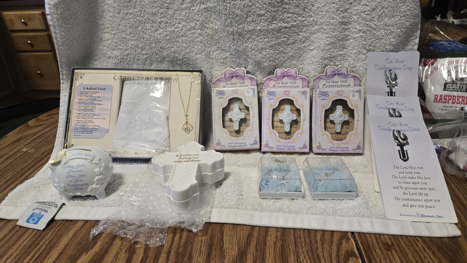 Huge Lot 11pc Vintage First Communion Confirmation Gifts Roman Inc Enesco NIB Huge Lot 11pc Vintage First Communion Confirmation Gifts Roman Inc Enesco NIB