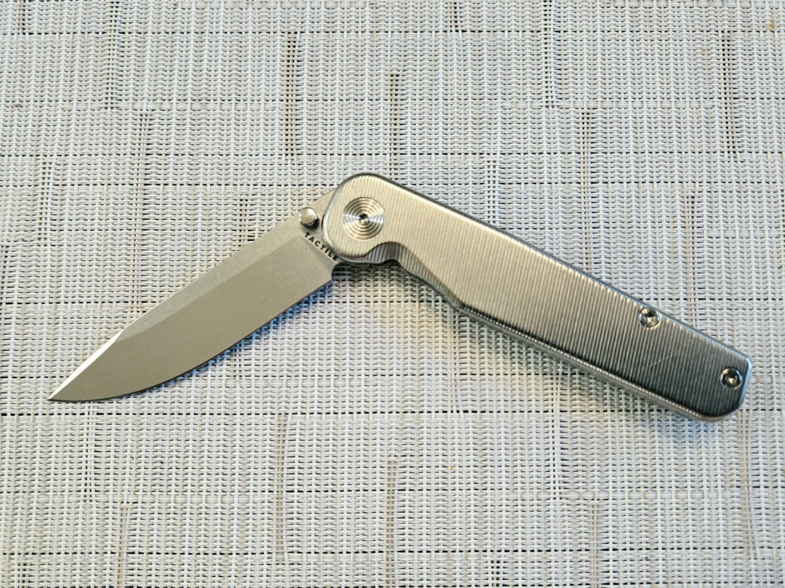 Mint Tactile Rockwall Thumbstud MagnaCut Titanium Knife Collector EDC