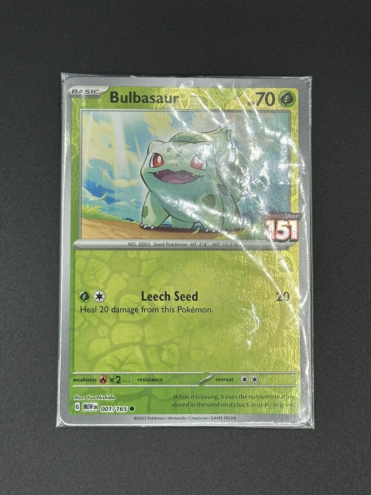 Pokémon Scarlet & Violet 151  - Bulbasaur 001/165 - Best Buy Promo Card - Sealed