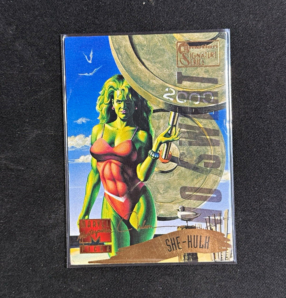 1995 Fleer Marvel Masterpieces #145 She-Hulk EMOTION SIGNATURE SERIES