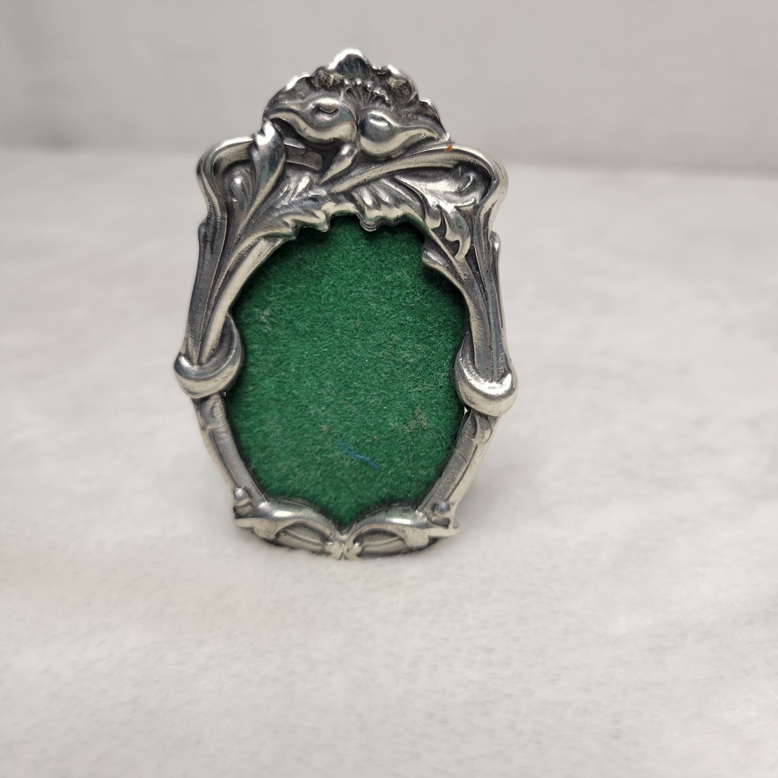VTG Elias Artmetal Fine Pewter Floral Art Nouveau Picture Frame 3 X 1.5”
