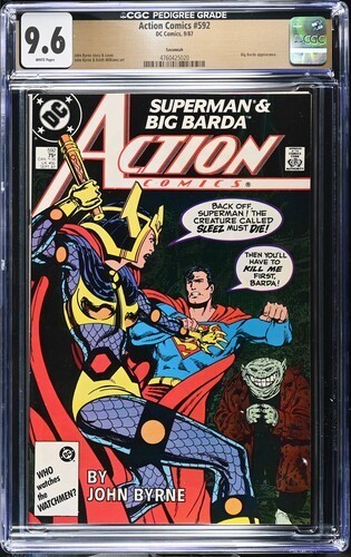 Action Comics 592 DC 1987 CGC 9.6 white pages Savannah Pedigree Big Barda KEY Action Comics 592 DC 1987 CGC 9.6 white pages Savannah Pedigree Big Barda KEY