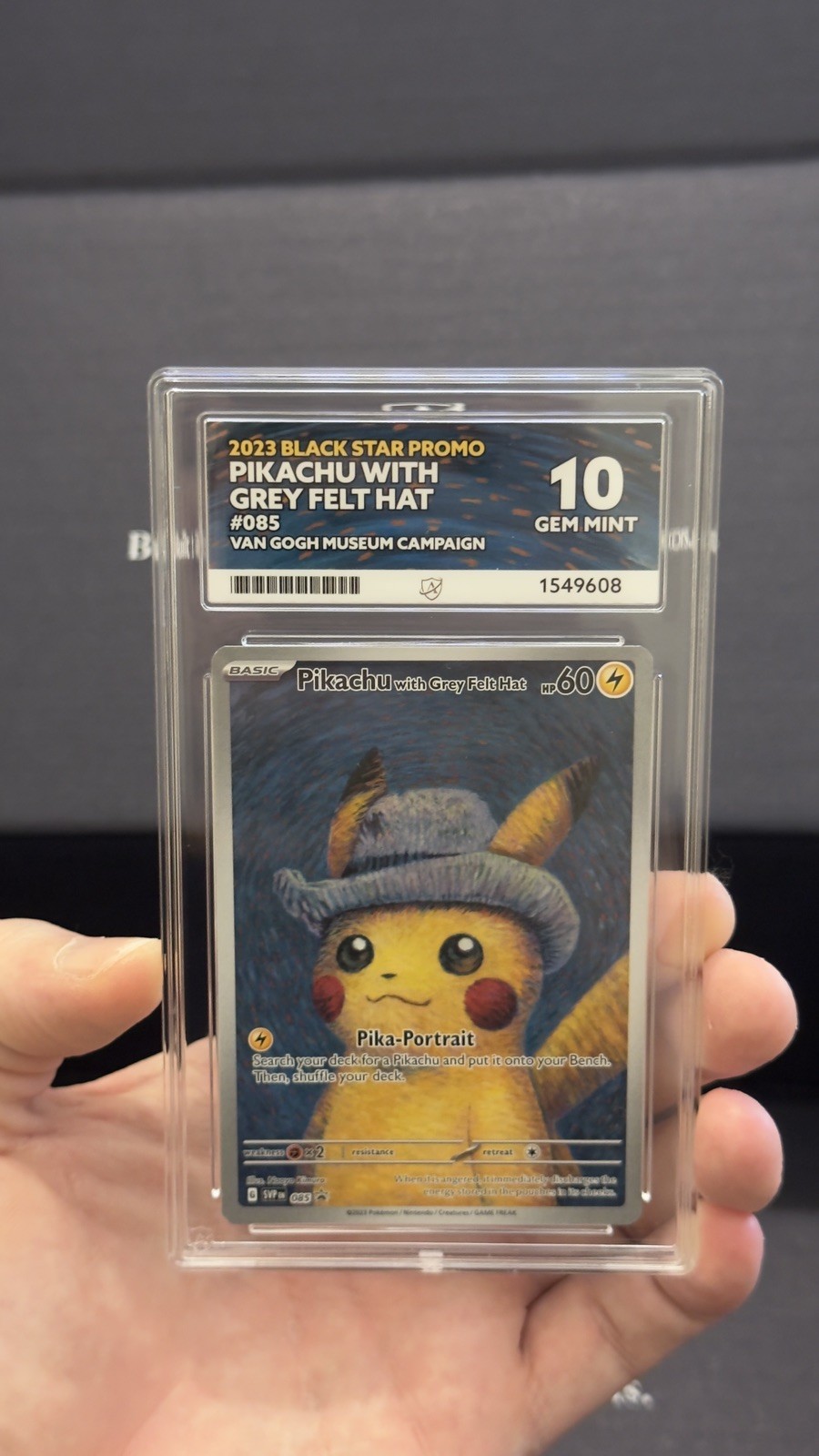 ACE 10 PIKACHU WITH GREY FELT HAT 085 BLACK STAR VAN GOGH PROMO POKEMON ACE 10 PIKACHU WITH GREY FELT HAT 085 BLACK STAR VAN GOGH PROMO POKEMON