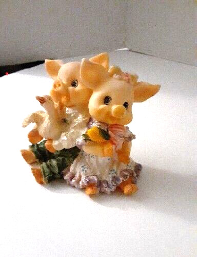Vintage Pig Piggies Couple Figurine Anthropomorphic 80s Farm House Home Decor Vintage Pig Piggies Couple Figurine Anthropomorphic 80s Farm House Home Decor