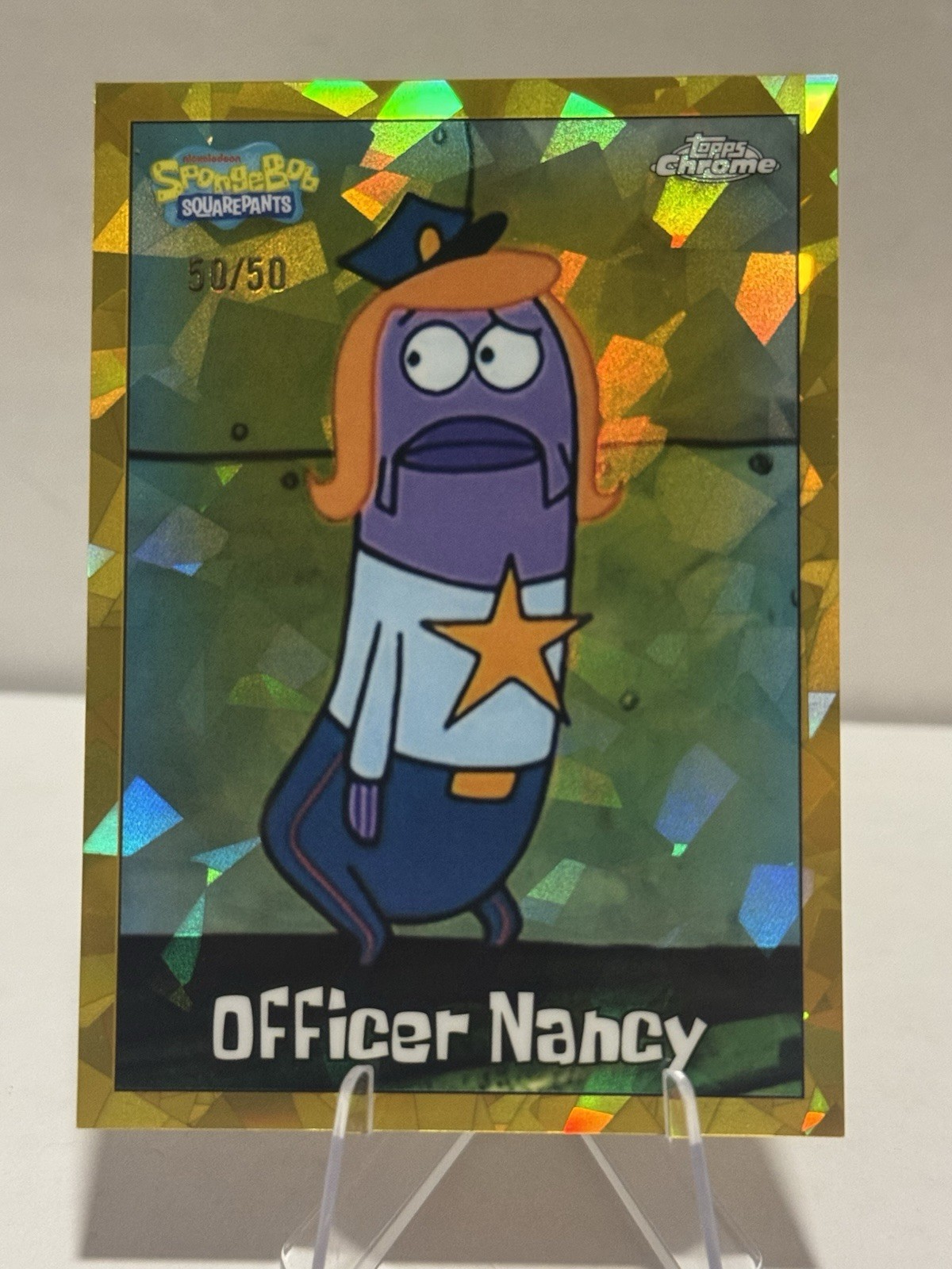 2025 topps Sapphire spongebob Officer Nancy Book End /50 2025 topps Sapphire spongebob Officer Nancy Book End /50