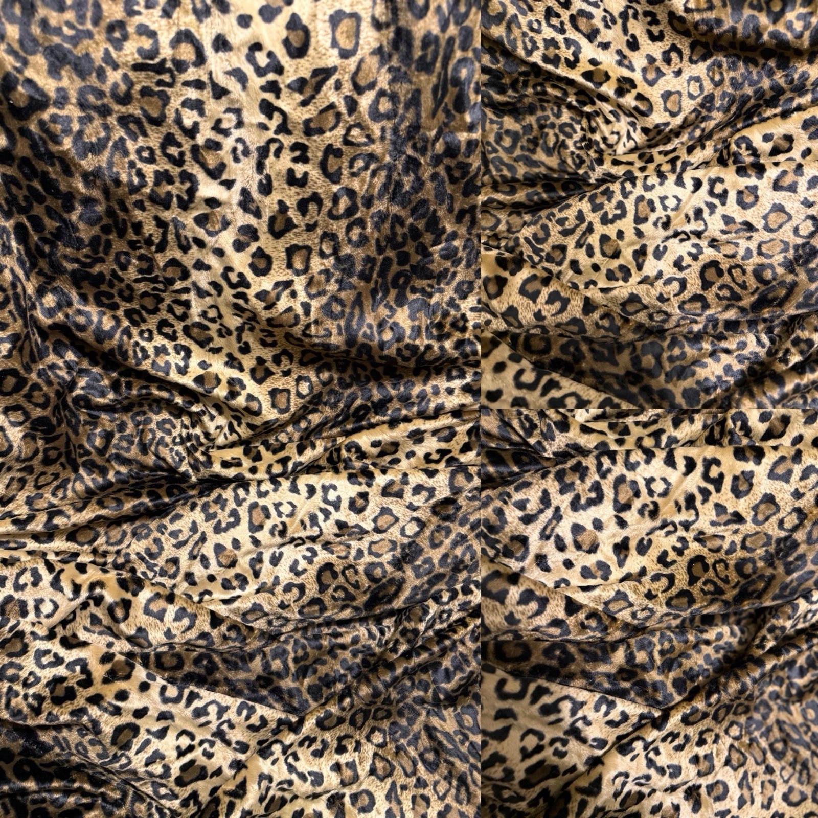 Vintage Leopard Faux Fur Fabric Velboa Minky Plush 6 Yd Lot Upholstery Cheetah