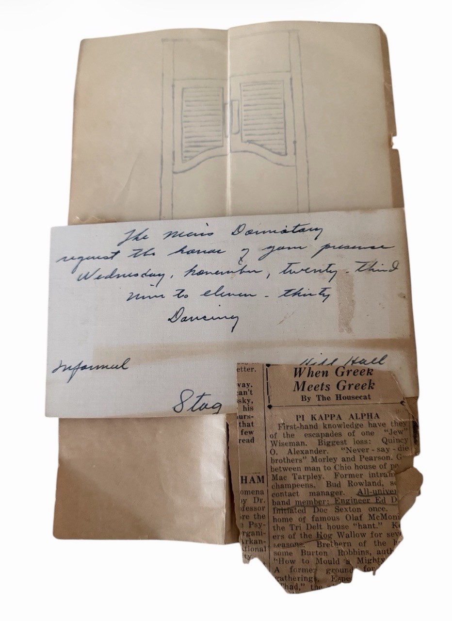 1930’s Pi Kappa Alpha Fraternity Dance Invitation 1930’s Pi Kappa Alpha Fraternity Dance Invitation