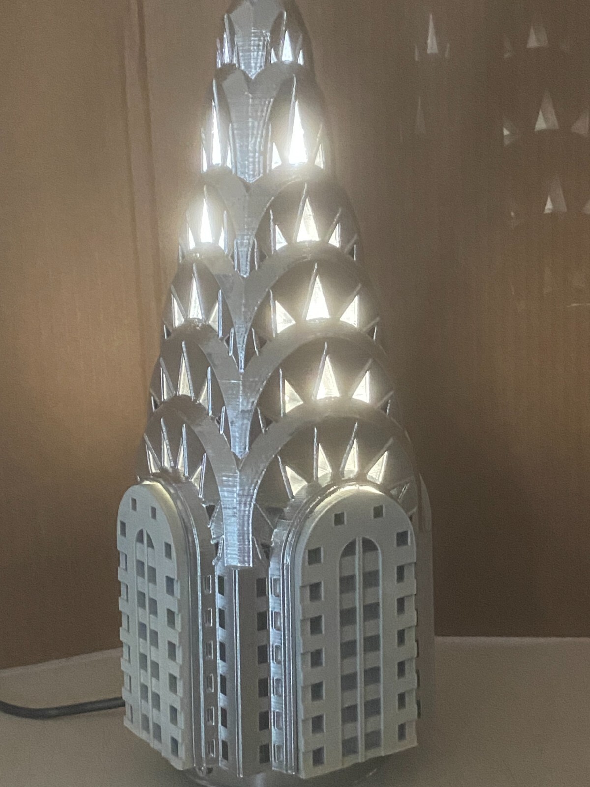 chrysler building 3d printed desk lamp chrysler building 3d printed desk lamp