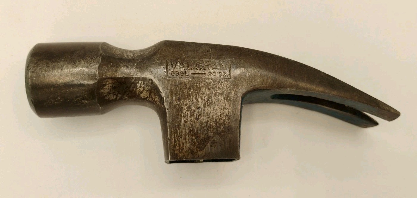 Vintage Vaughan 999L, 20 oz Claw Hammer Head Only