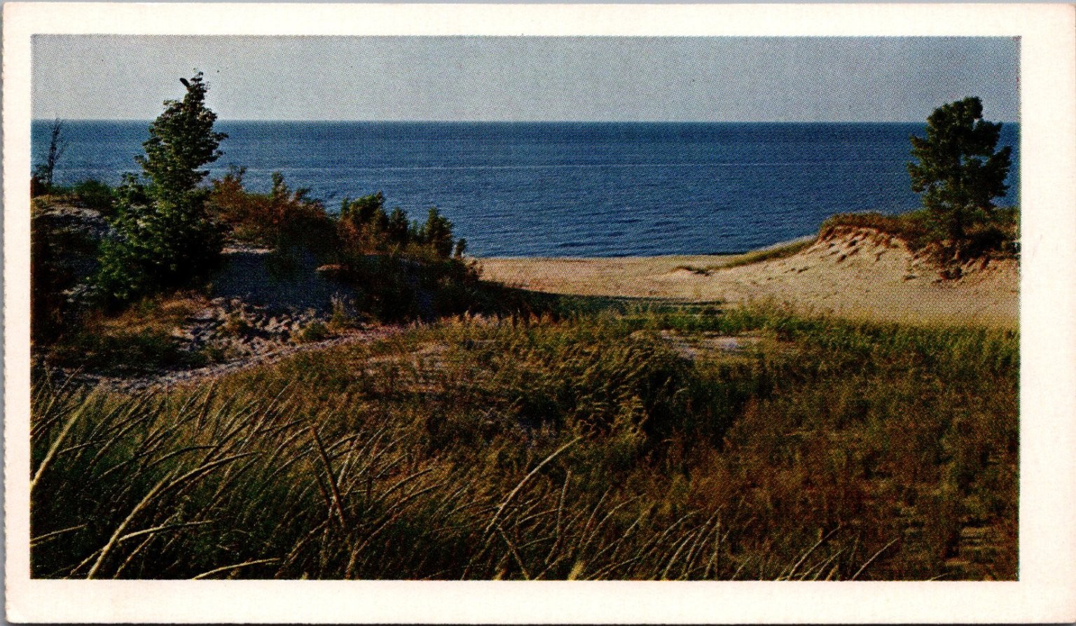 1969 Indiana Dunes National Lakeshore Lake Michigan Amoco Postcard