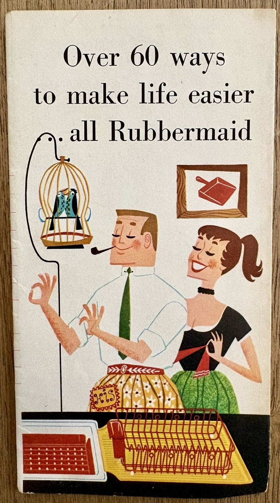 1950s RUBBERMAID Product Line Fold-Out Advertising Brochure Scarce