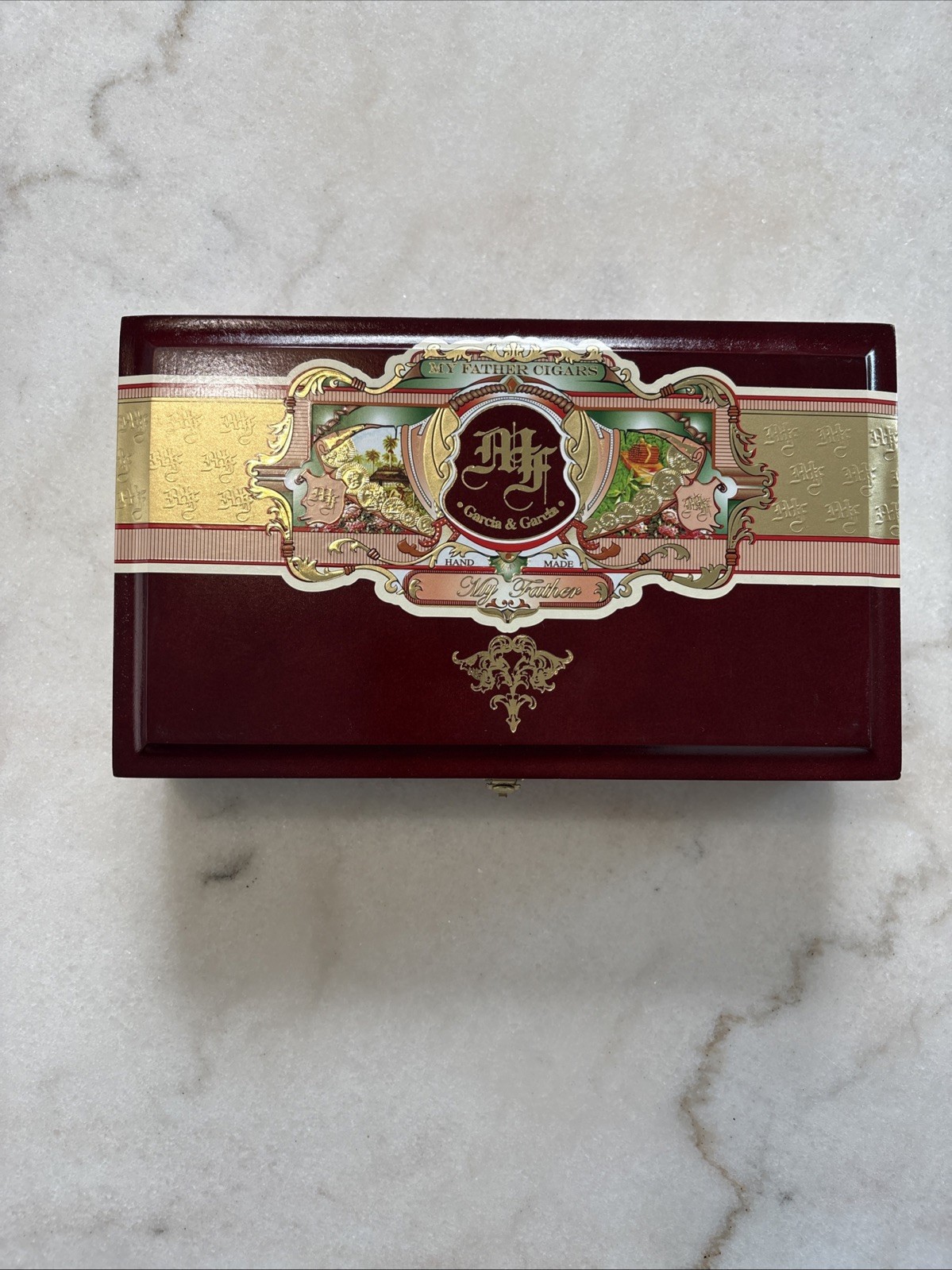 Beautiful My Father Cigars No. 1 Robusto Empty Wood Cigar Box 10.5\ Beautiful My Father Cigars No. 1 Robusto Empty Wood Cigar Box 10.5\