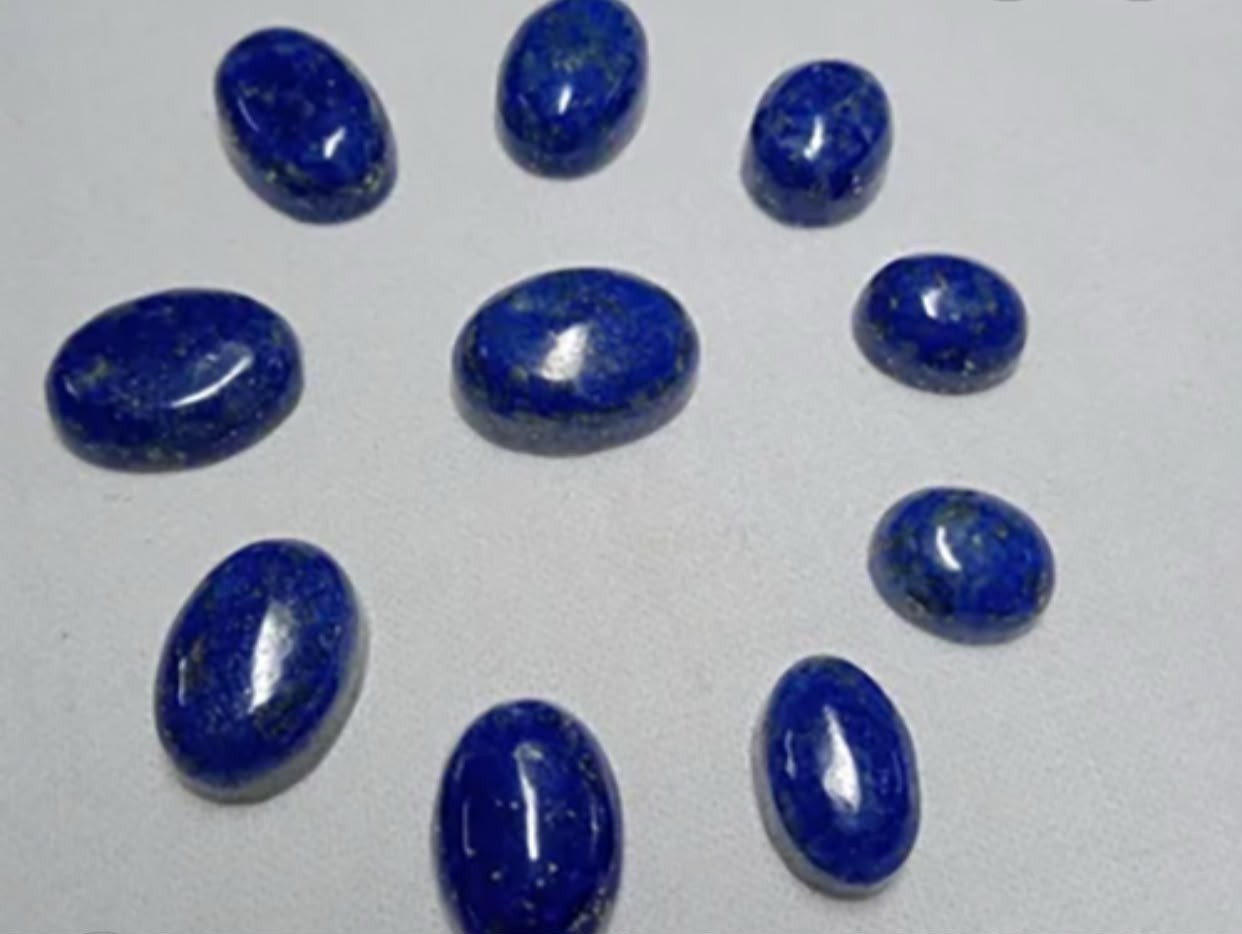 10 Pieces Top   Amazing Blue Lapis Lazuli  Gemstone High Quality