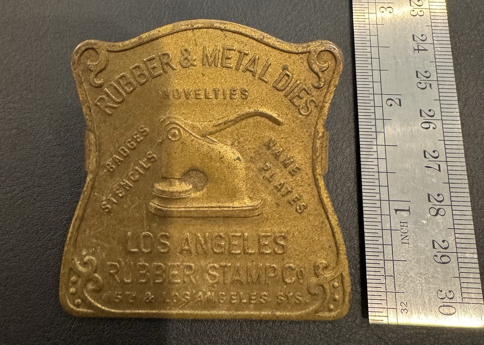 Los Angeles Rubber Stamp Company, Large Size, Document Clip. Famous Badge Maker Los Angeles Rubber Stamp Company, Large Size, Document Clip. Famous Badge Maker