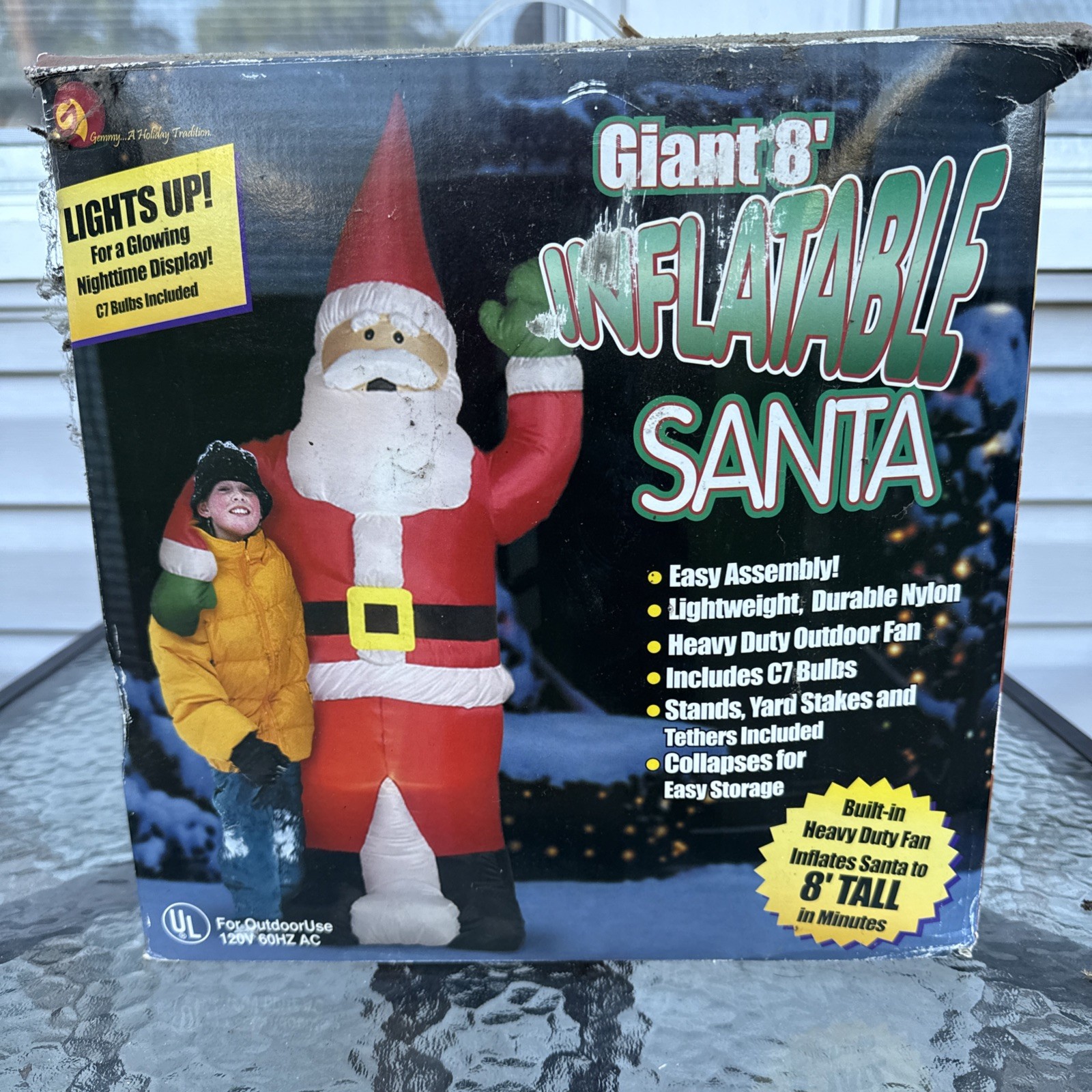 Gemmy 2002 RETIRED Giant 8 Ft Christmas SANTA CLAUS Airblown Inflatable In Box Gemmy 2002 RETIRED Giant 8 Ft Christmas SANTA CLAUS Airblown Inflatable In Box