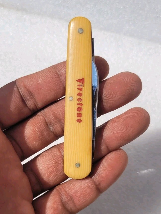 RARE VINTAGE POCKET UTILITY TOOLKIT PAPAR CUTTER FIRESTONE SHEFFIELD ENGLAND 