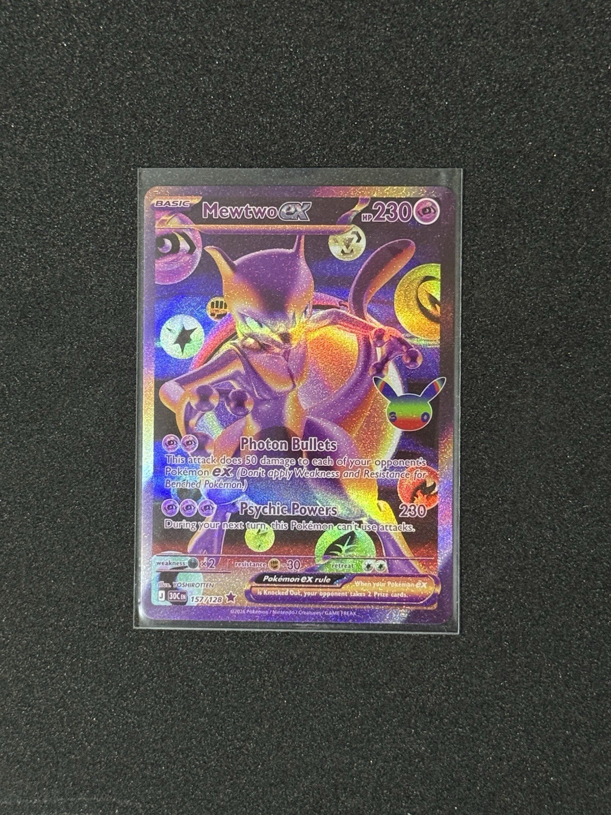 Pokémon TCG Mewtwo EX 30th Anniversary Celebrations Futuristic 157/128 NM Pokémon TCG Mewtwo EX 30th Anniversary Celebrations Futuristic 157/128 NM