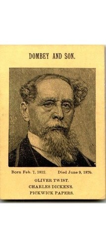 Charles Dickens Card Dombey Oliver Twist Pickwick ~1900s Victorian Portrait Charles Dickens Card Dombey Oliver Twist Pickwick ~1900s Victorian Portrait