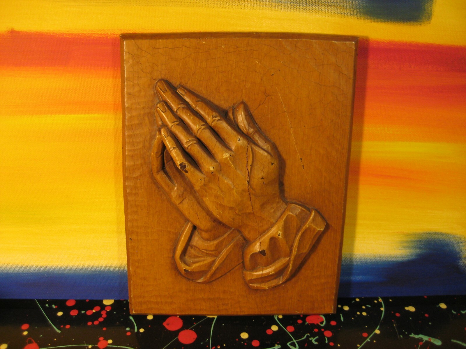 Burwood Syroco Molded Wood Composite Praying Hands Wall Plaque