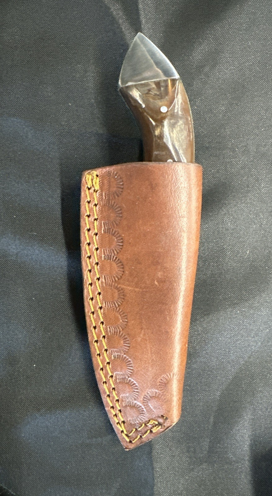 M. Jernigan Damascus Knife with Sheath M. Jernigan Damascus Knife with Sheath