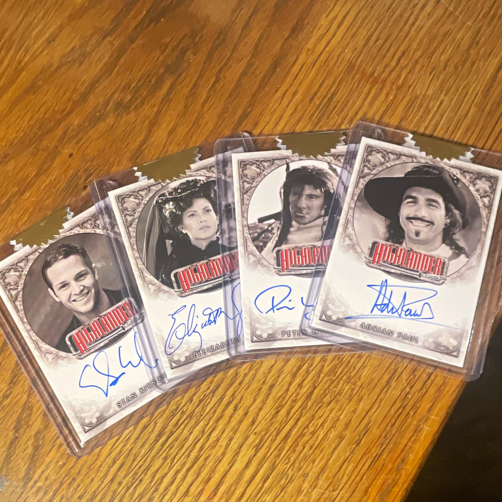 Rittenhouse Highlander Autograph Card Lot (4) Kirsch Gracen Wingfield Paul A4-A7