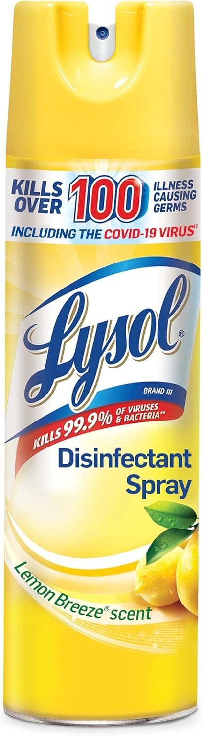 Lysol Disinfectant Spray, Lemon Breeze, 19oz, Clear Lysol Disinfectant Spray, Lemon Breeze, 19oz, Clear