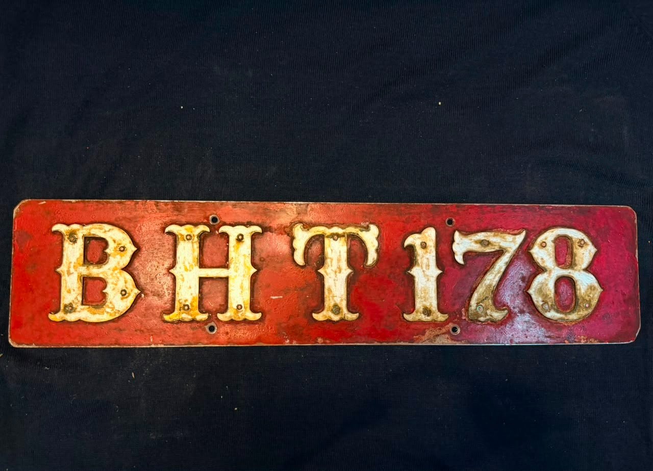 Vintage Bhutan Car Number Plate Vintage Bhutan Car Number Plate