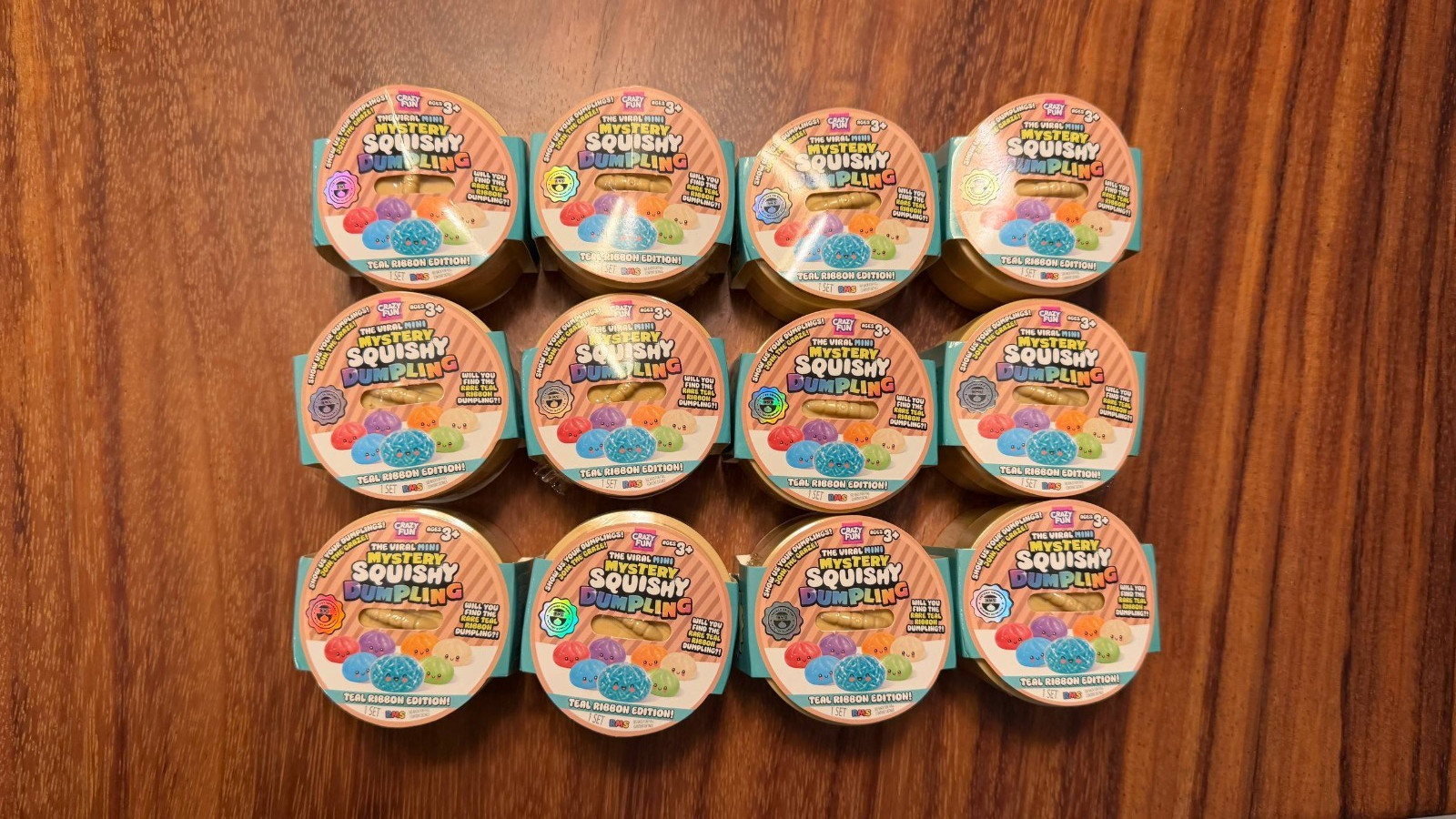 12x NEW RELEASE RMS Viral Mini Mystery Squishy Dumpling Teal Ribbon Edition