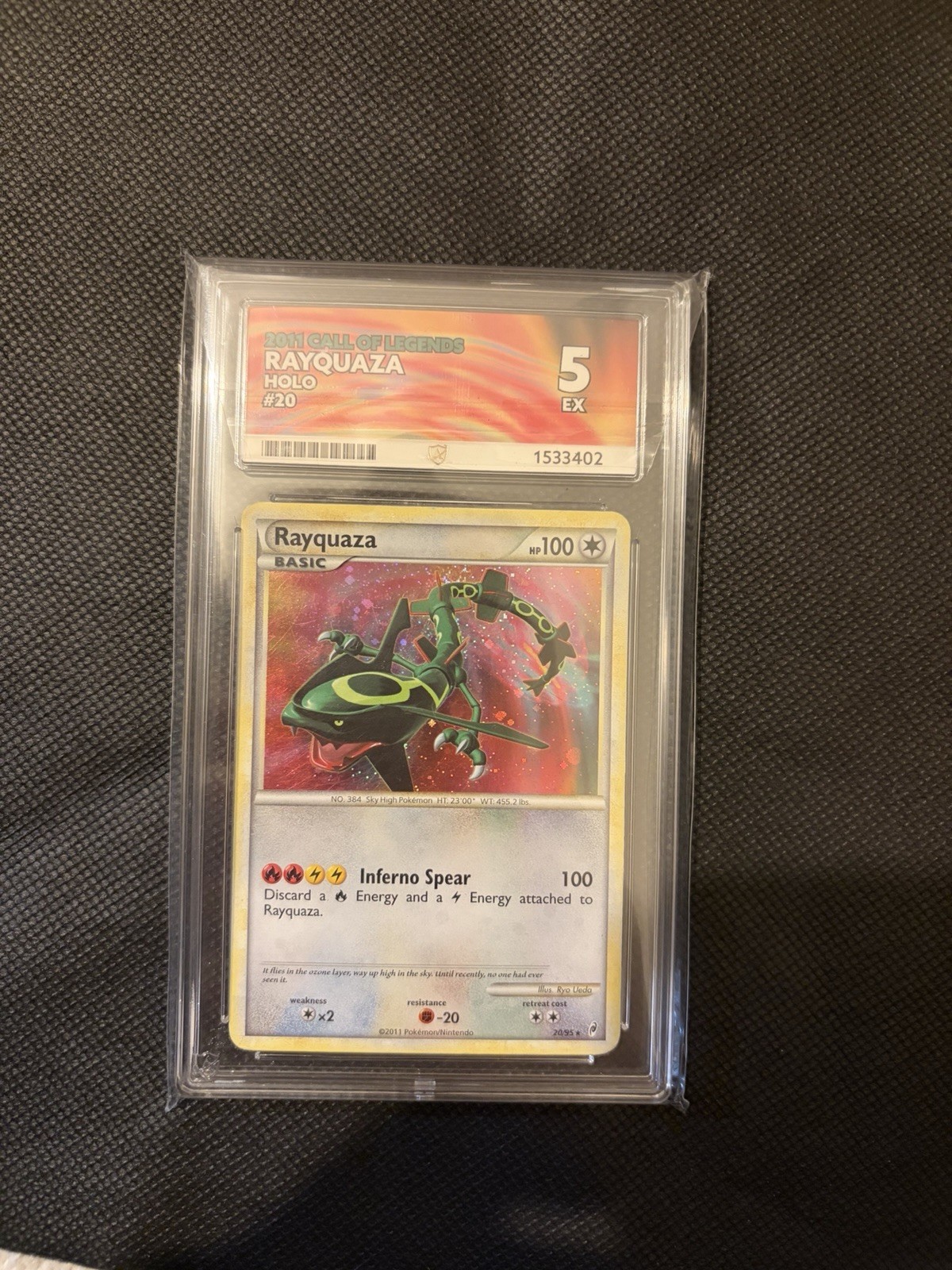 2011 POKEMON CALL OF LEGENDS #20 RAYQUAZA-HOLO ACE 5