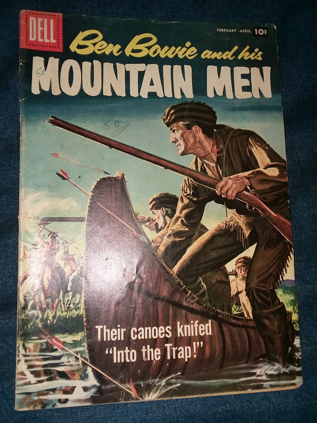 BEN BOWIE AND HIS MOUNTAIN MEN 14 G/vg 3.0 GREAT SILVER AGE DELL WESTERN COMIC