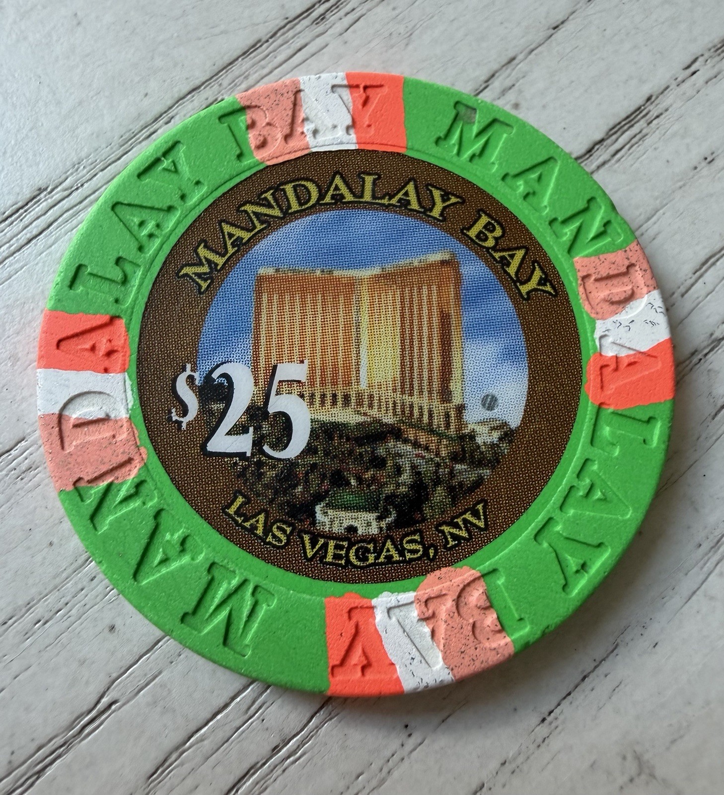 Mandalay Bay Hotel Casino $25 Casino Chip Las Vegas Nevada 