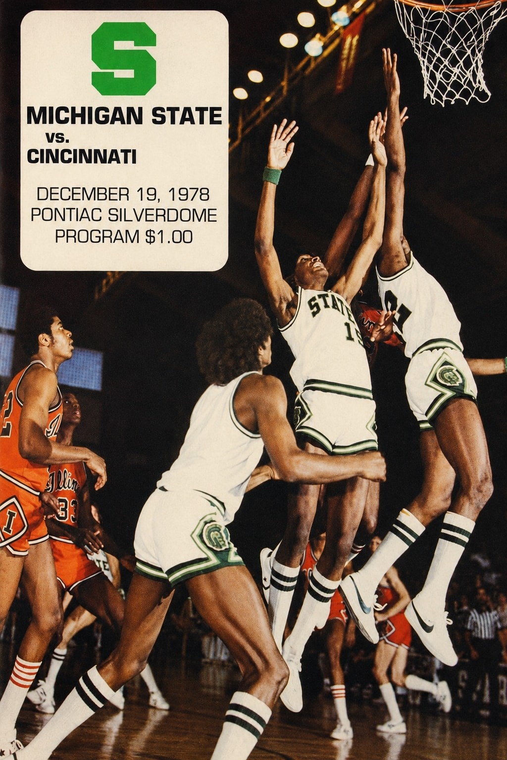 1978 Michigan State vs Cincinnati Basketball Poster 24x36” 🏀 Retro Print 1978 Michigan State vs Cincinnati Basketball Poster 24x36” 🏀 Retro Print