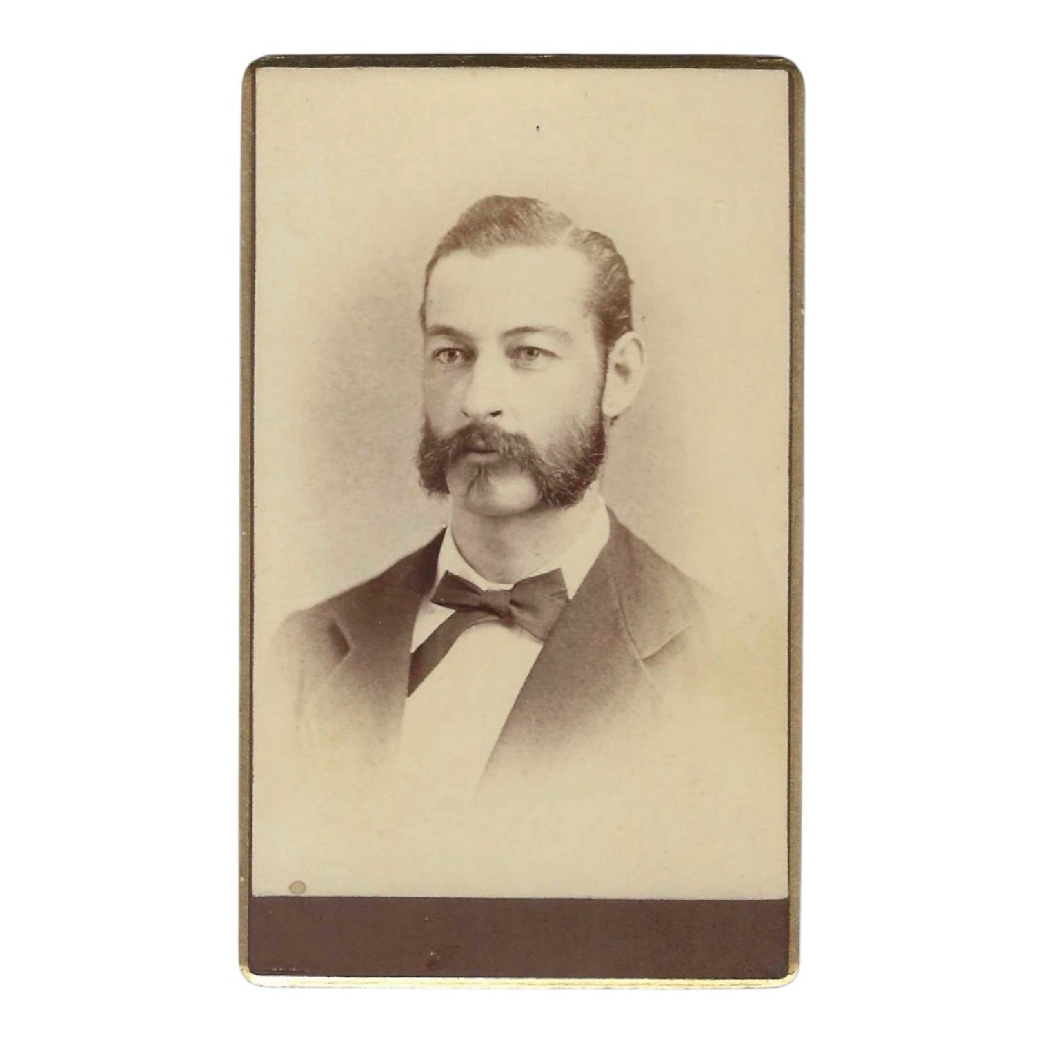 Antique CDV Photo New Orleans Gentleman Mutton Chops Beard Canal Street