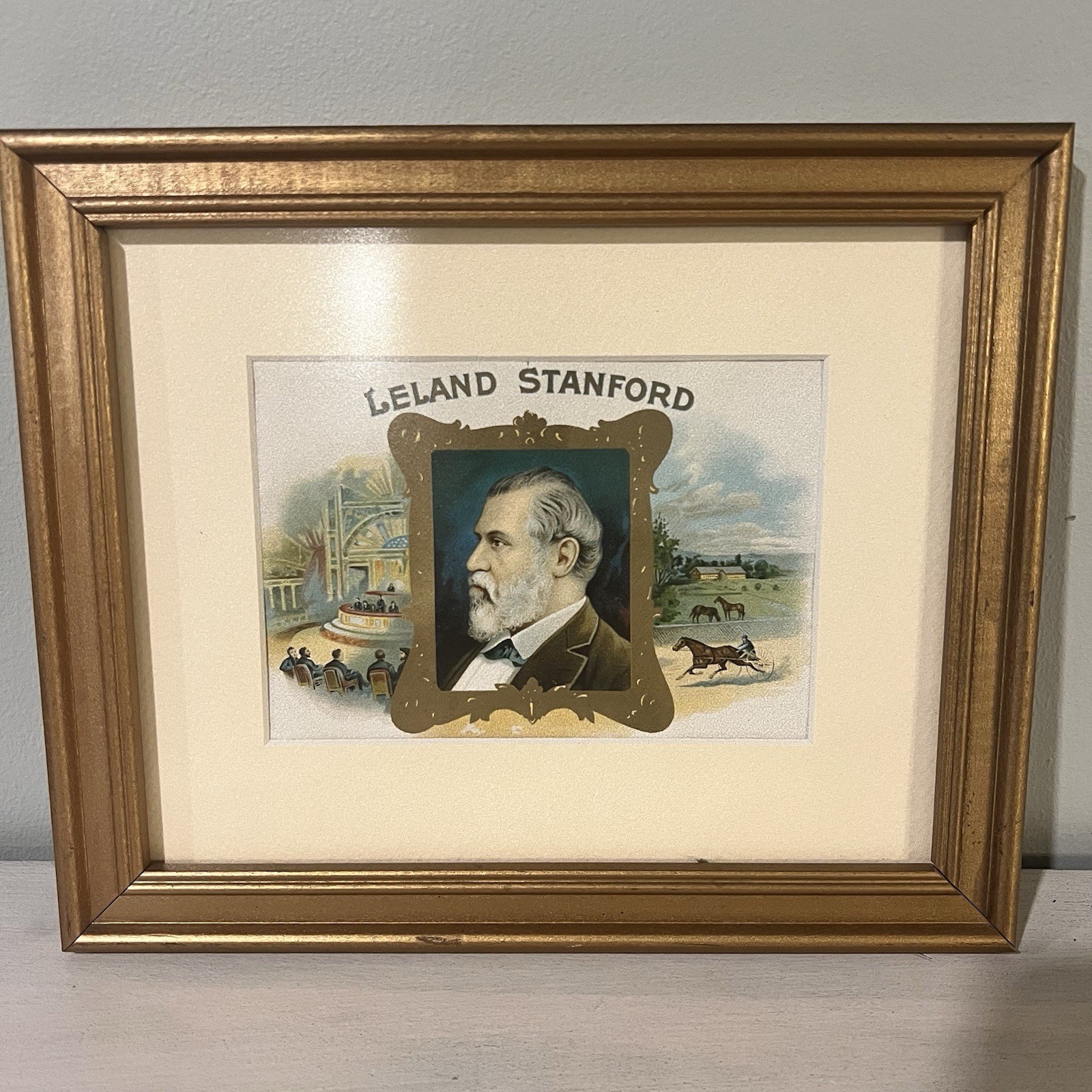 Vintage Portrait Print of Stanford University Founder Leland Stanford Wall Art Vintage Portrait Print of Stanford University Founder Leland Stanford Wall Art
