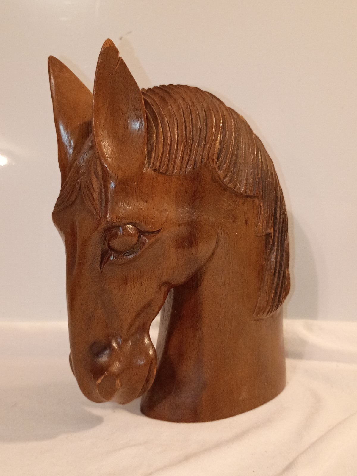 Hand Carved Wood Horse Head 8\