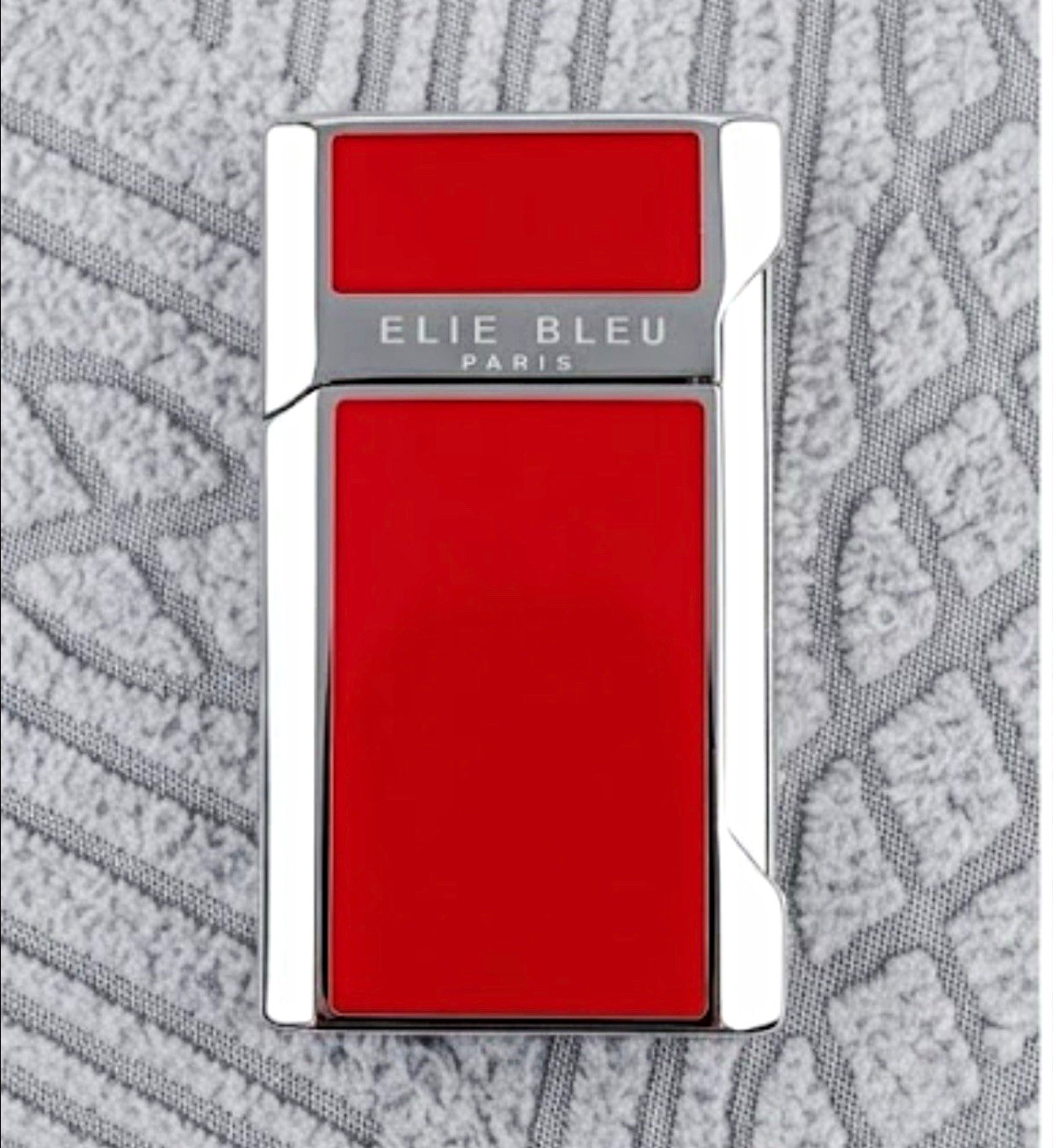 Elie Bleu Paris Red Lacquer & Chrome Luxury Cigar Lighter – Pre-Owned EBJ1200