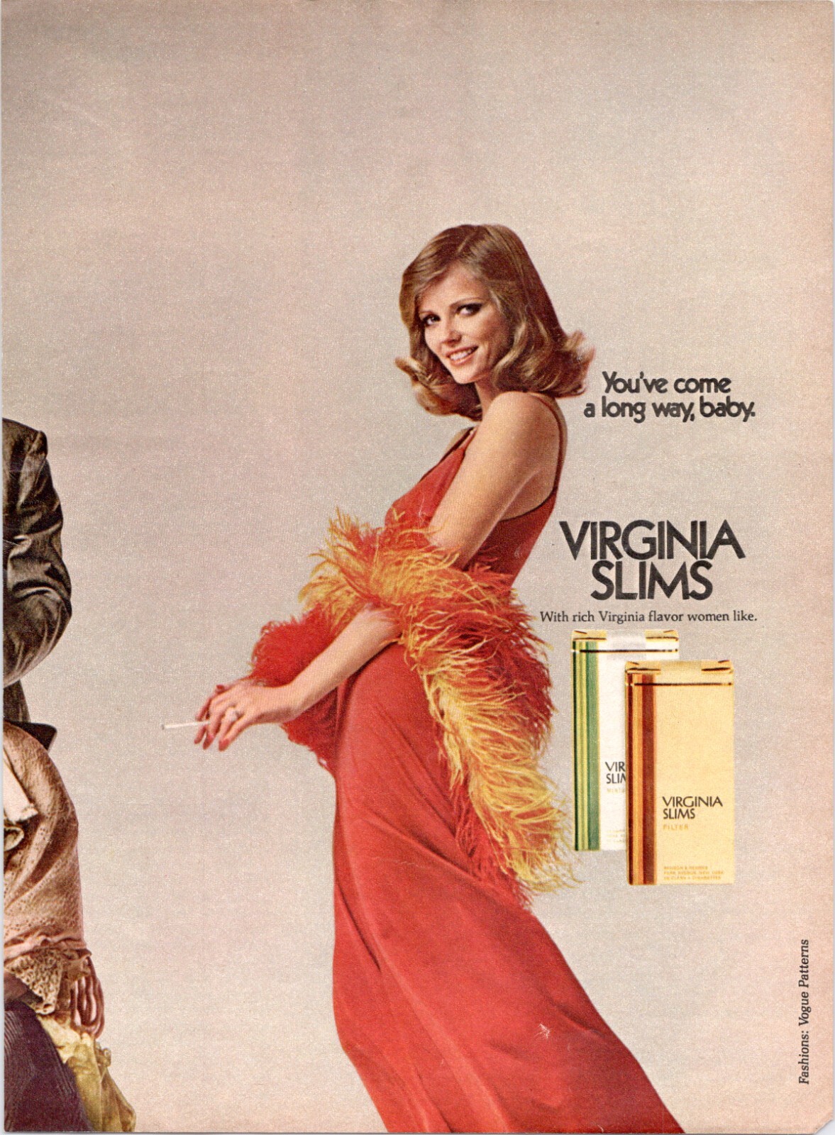 VIRGINIA SLIMS 1974 Vintage 2 Page Print Ad Youve Come A Long Way Baby VIRGINIA SLIMS 1974 Vintage 2 Page Print Ad Youve Come A Long Way Baby
