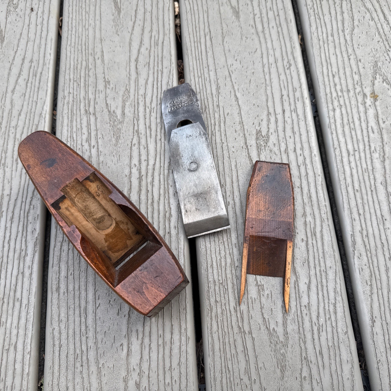 VINTAGE Ohio Tool Company No 3 Coffin Smoothing Plane Made in USA Tight Mouth